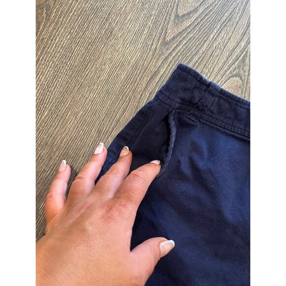 Soho Jeans New York & Company Chino Shorts Mid Rise Cotton Blend Navy Size 12 - Picture 3 of 7